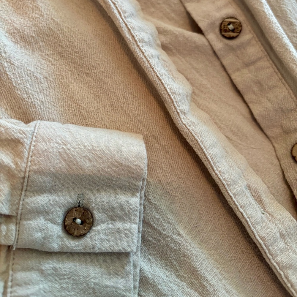 Beige Button Up - Picture 4 of 4